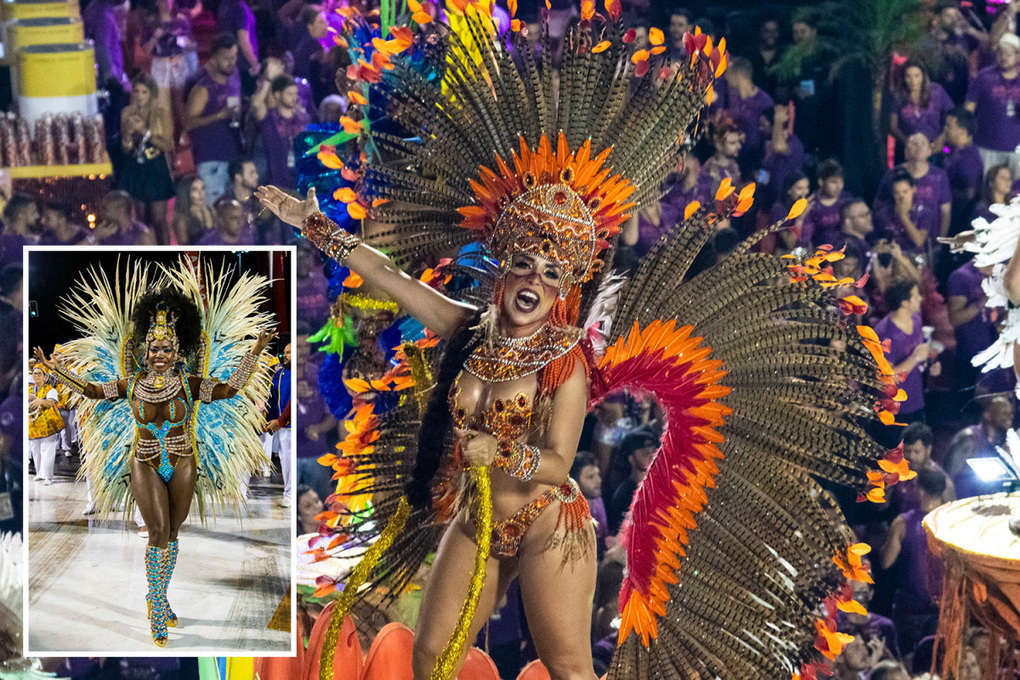 Spectacular Rio Carnival kicks off with bejewelled dancers in show-stopping outfits –