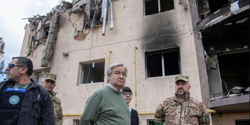 Russia Strikes Kyiv While UN Chief Guterres Meets With Zelenskyy in the City